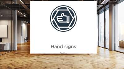 Hand signs icon vector. Trendy flat hand signs icon from signs collection isolated on white background. Vector illustration can be used for web and mobile graphic design, logo, eps10 Wall mural