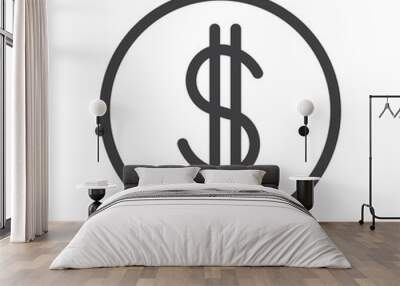 Coin vector icon Wall mural