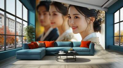 Korean Hanbok Wedding Ceremony Wall mural