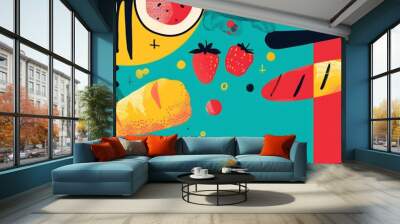 Food service offering wide range of dietary accommodation ensuring guest dietary restriction including vegan glutenfree allergyspecific need can enjoy their meal without worry depicted vibrant Wall mural