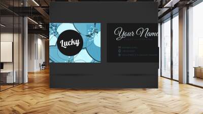 Modern Business card Design Template Wall mural