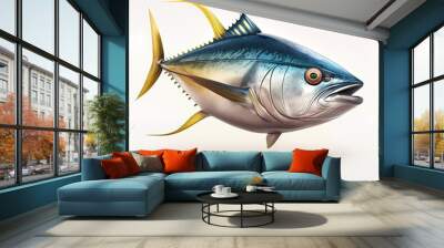 illustration_of_funny_Mackarel_Tuna_isolated_on_white Wall mural