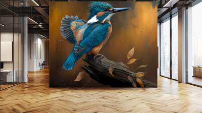 King Fisher. Generative AI Wall mural