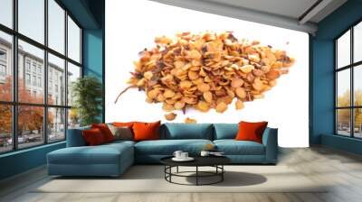 Dry chili pepper seeds isolated on white background Wall mural