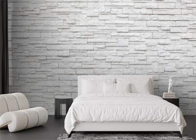 Background of white stones, decorative wall surface Wall mural