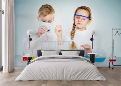 children scientists Wall mural