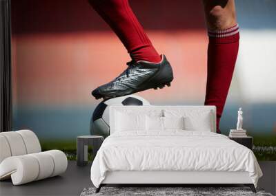 Foot on ball Wall mural