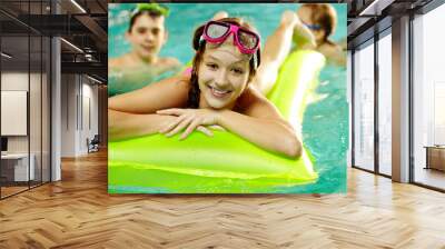 girl in pool Wall mural