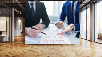 Meeting of two brokers Wall mural