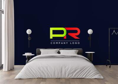 Creative letters PR or RP Logo Design Vector Template. Initial Letters PR Logo Design	 Wall mural