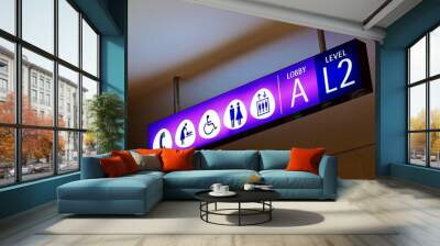 illuminated signboard Wall mural