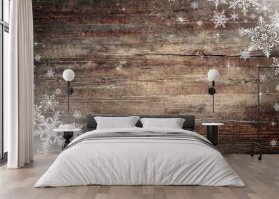 Christmas background with snowflake Wall mural