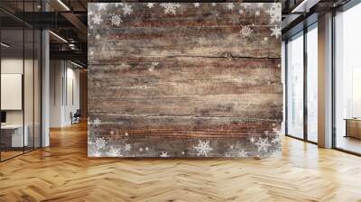 Christmas background with snowflake Wall mural