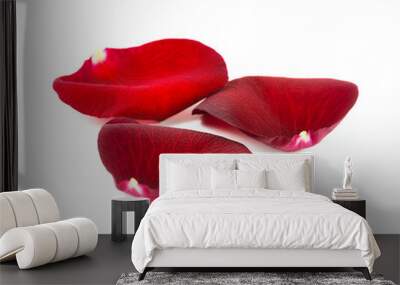 Red rose petals Wall mural