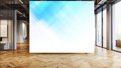 Abstract blue background with square shapes Wall mural