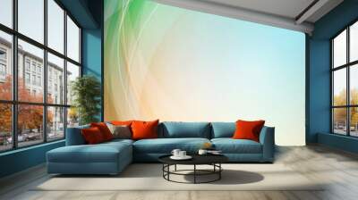 Abstract curved colors background Wall mural