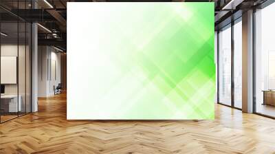 Abstract square shapes green background Wall mural