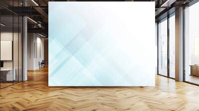 Abstract squares shape on light blue background Wall mural