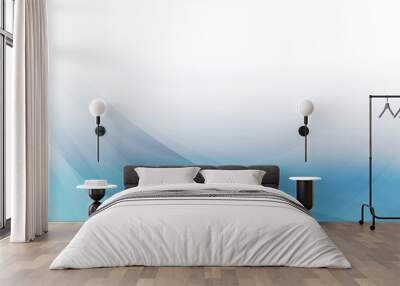 Blue curved abstract background Wall mural