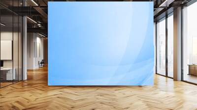 Curved abstract on blue background Wall mural