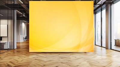 Curved abstract yellow orange background Wall mural