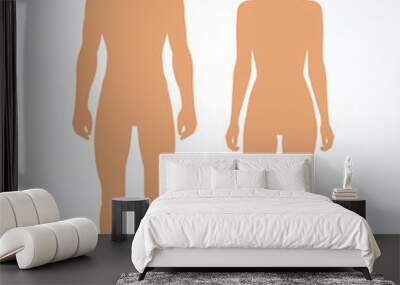 man and woman body template. vector illustration Wall mural