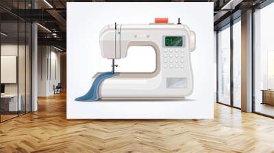 Sewing machine. Vector flat illustration Wall mural