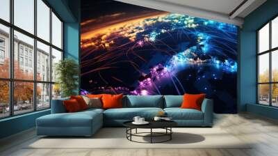 Ensuring high-speed internet connections worldwide for seamless communication Wall mural