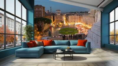  View of Piazza Venezia Wall mural