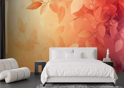 Soft orange background with gentle gradients, providing a warm and inviting setting for autumn or nature-inspired visuals. Wall mural