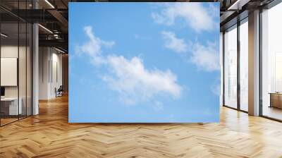 Blue sky with white clouds. Wall mural