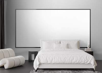 white empty blank monitor mockup. wide flatscreen monitor, 4K TV flat screen lcd or oled, plasma Wall mural