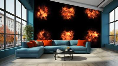 Fire effect collection background Wall mural