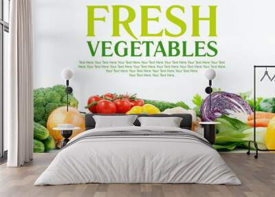 vegetables close-up with space for text. Wall mural