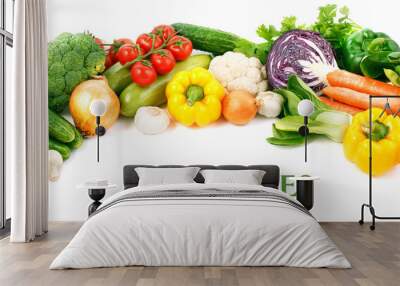 Vegetables close-up with space for text. Wall mural