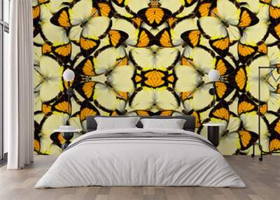 exotic yellow background background made of yellow orange tip bu Wall mural