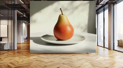 pear on a plate Wall mural