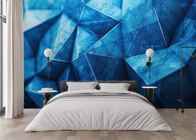 abstract blue geometric background design composition with blue geometric shapes vector background Wall mural