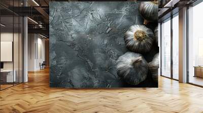 Tasty black on a dark background Wall mural