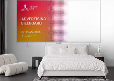 Billboard design, creative background for outdoor advertising, exhibition stand for placing photos and text Wall mural