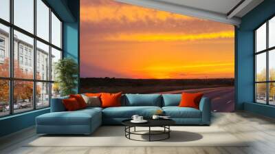 Rural Sunset Wall mural