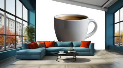 Realistic coffee mug with transparent background Wall mural