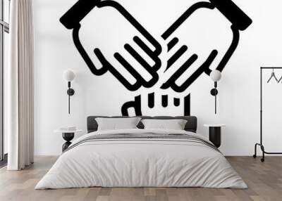 Solid black icon for Unite Wall mural