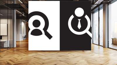 find job logo design. creative search work symbol icon vector. Wall mural