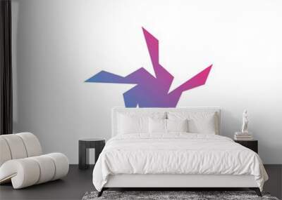 Premium star logo design Wall mural