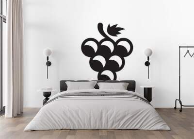 silhouette grape for hotel restaurant bar logo design Wall mural