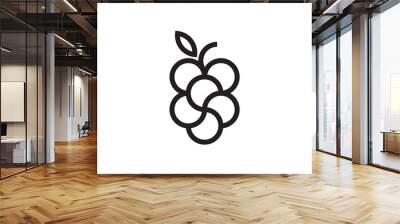 simple modern grape logo design Wall mural