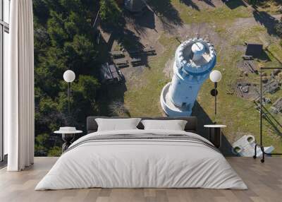 Observation tower on Mount Wielka Sowa, Sowie Mountains, Poland Wall mural