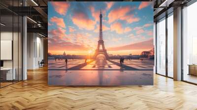 beautiful eiffel tower Wall mural