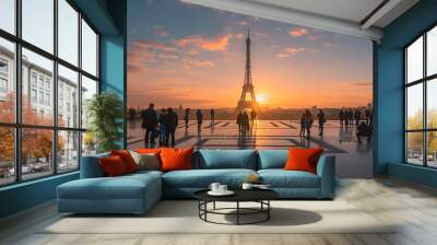 beautiful eiffel tower Wall mural